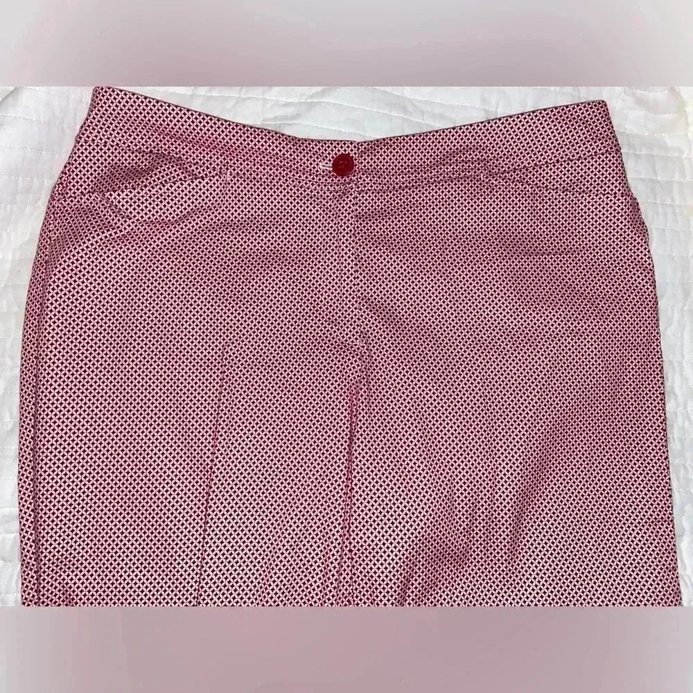 Talbots Women’s 14 Patterned Dress Pant Capris - Picture 3 of 7